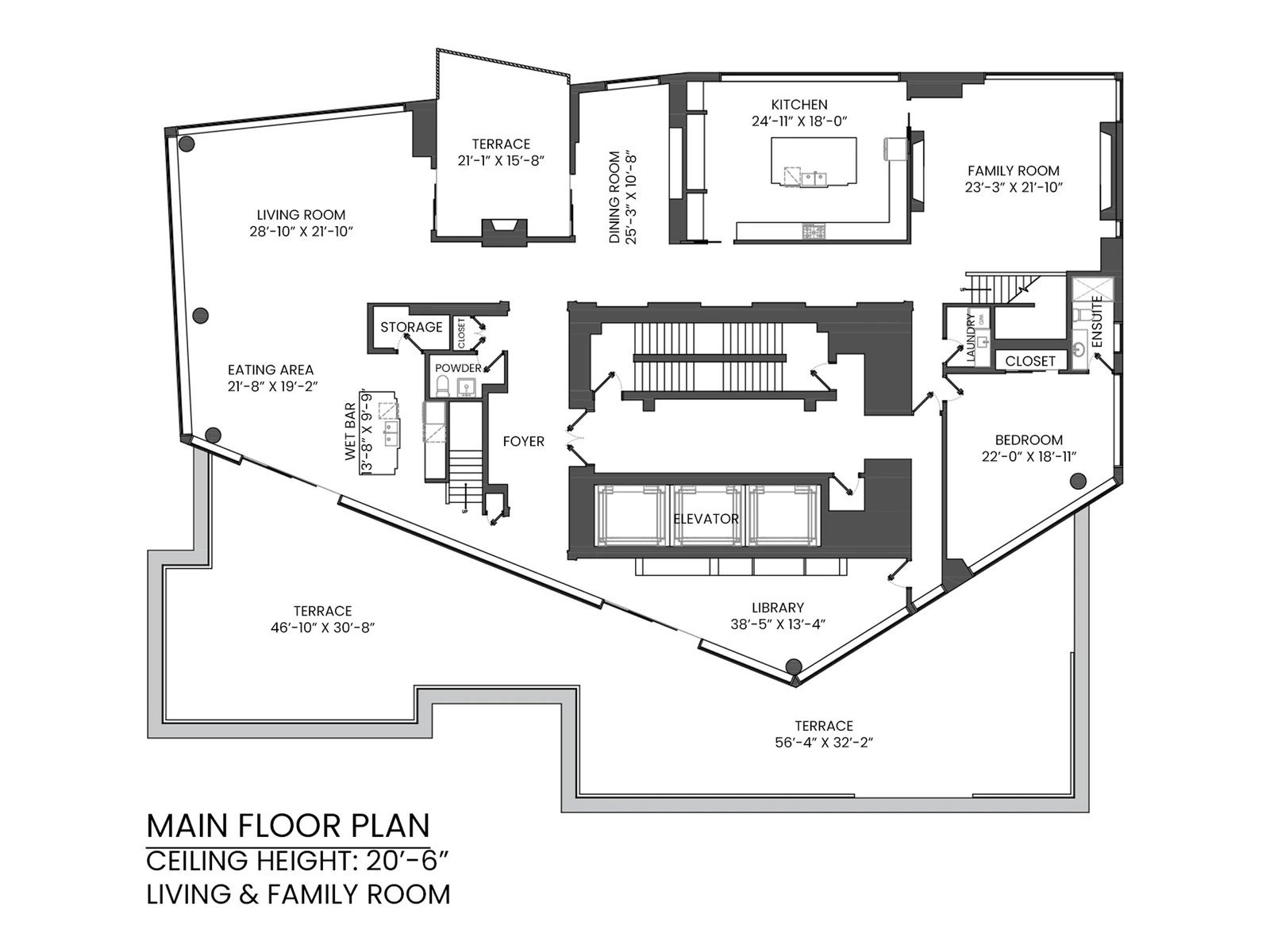 Coal Harbour Penthouse, Vancouver floor plan 1