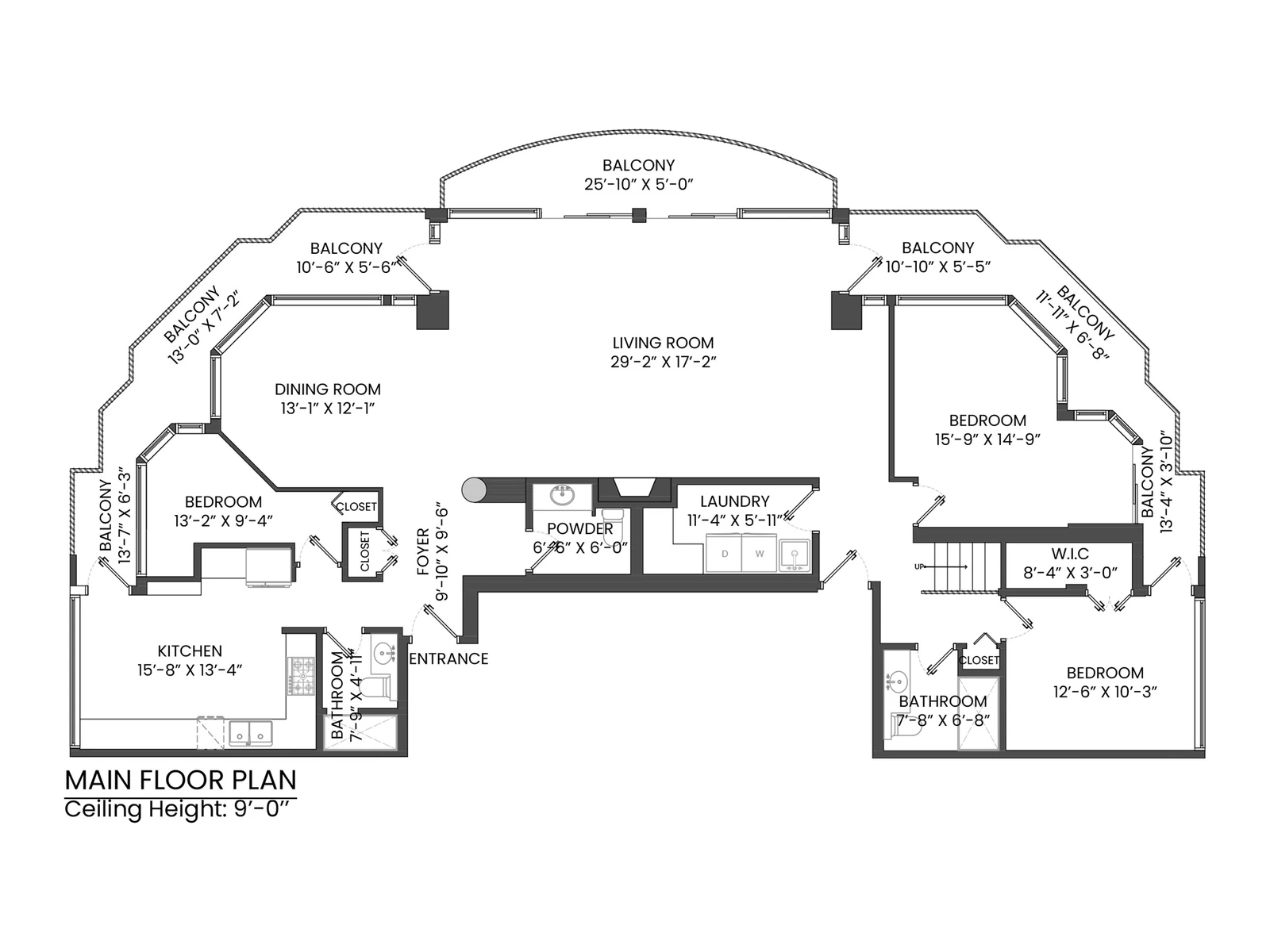 Downtown Penthouse, Vancouver floor plan 1