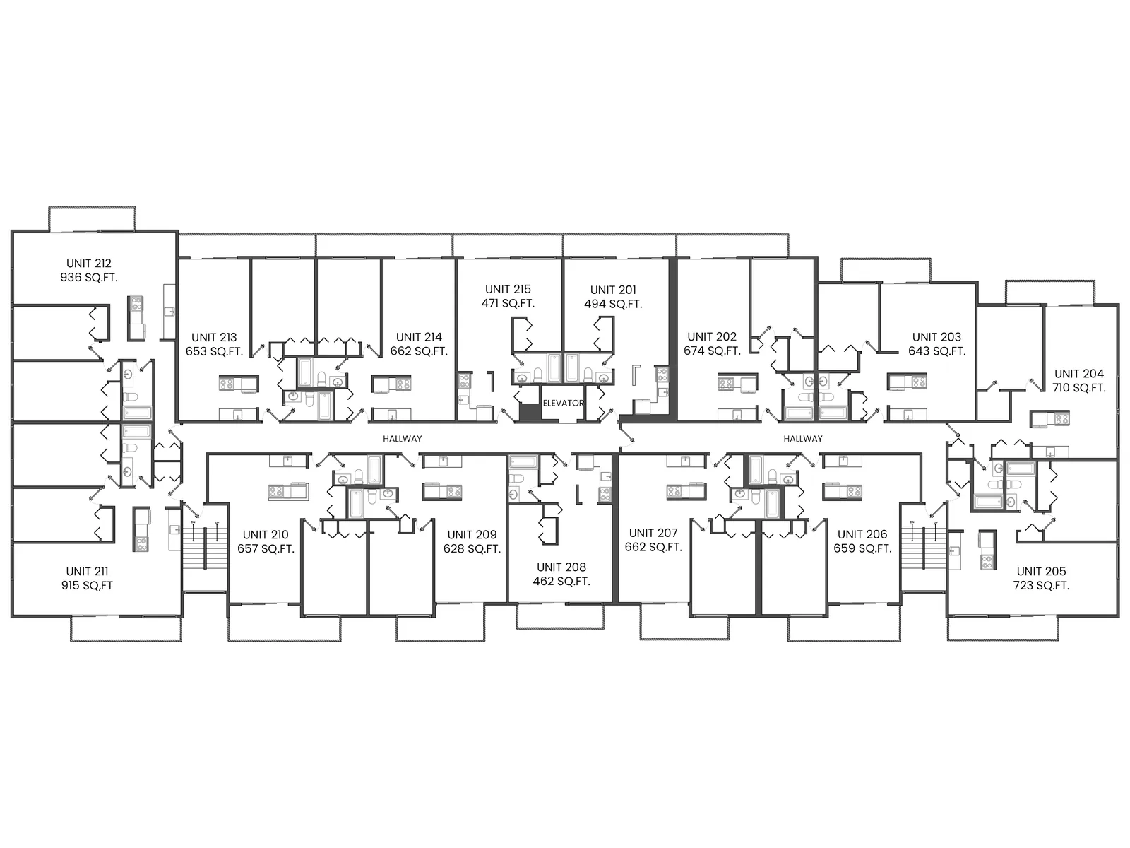 New Westminster, BC building floor plan — Level 2