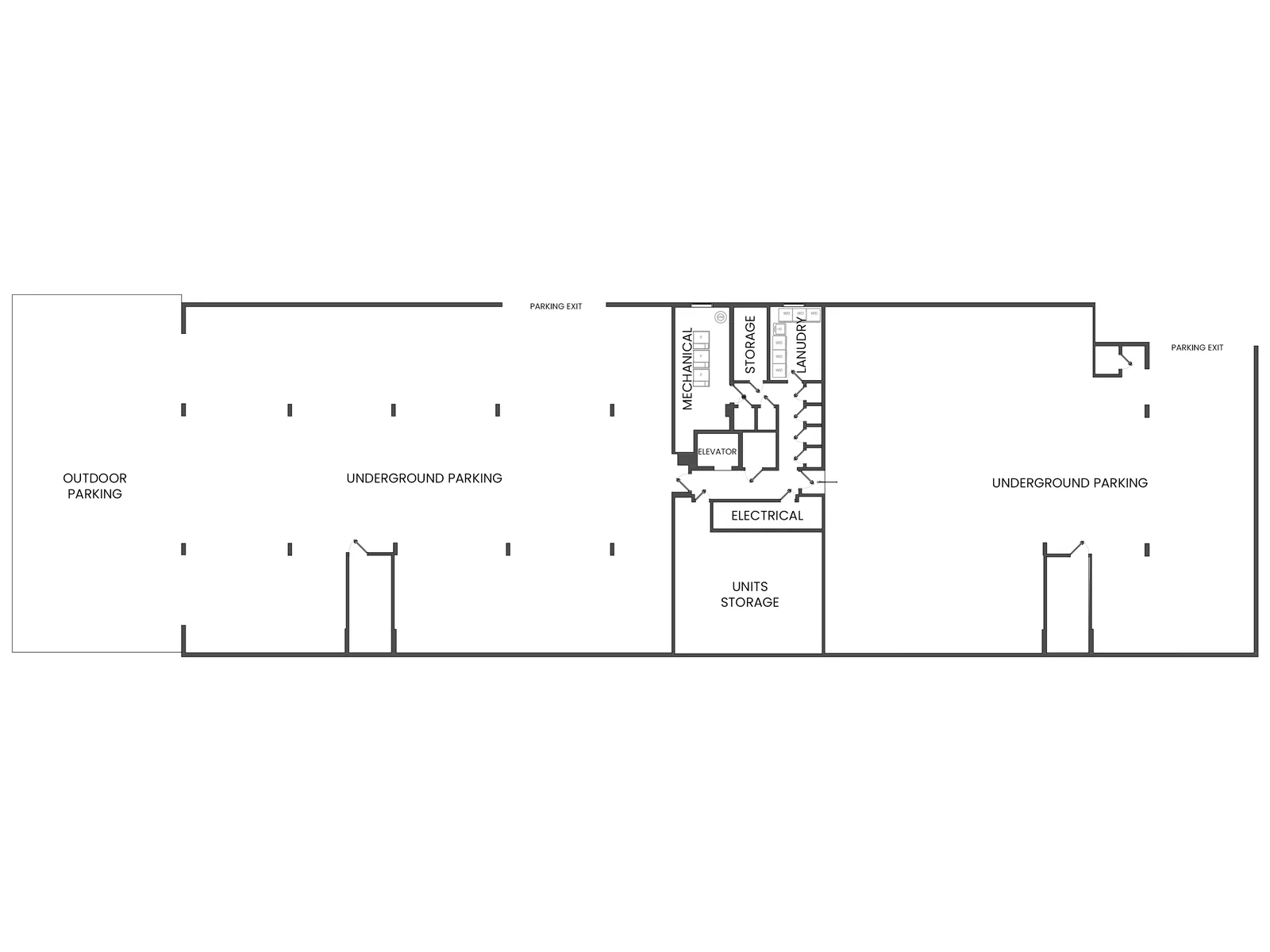 New Westminster, BC building floor plan — Parkade